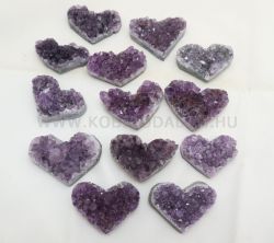  Ametiszt szv kristlyos 5 cm